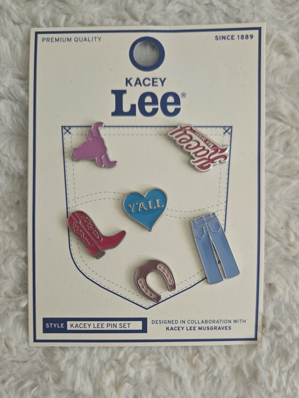 Lee Pin Set - Pink, Blue, Red